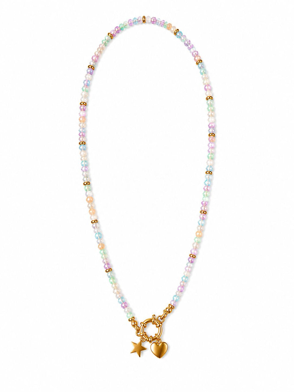Collana Stella Cuore in acciaio
