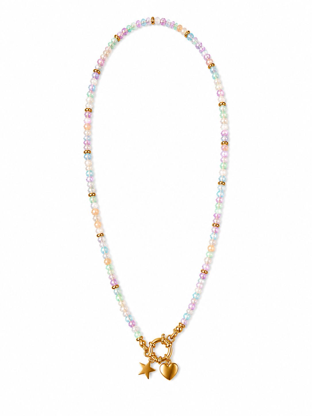 Collana Stella Cuore in acciaio