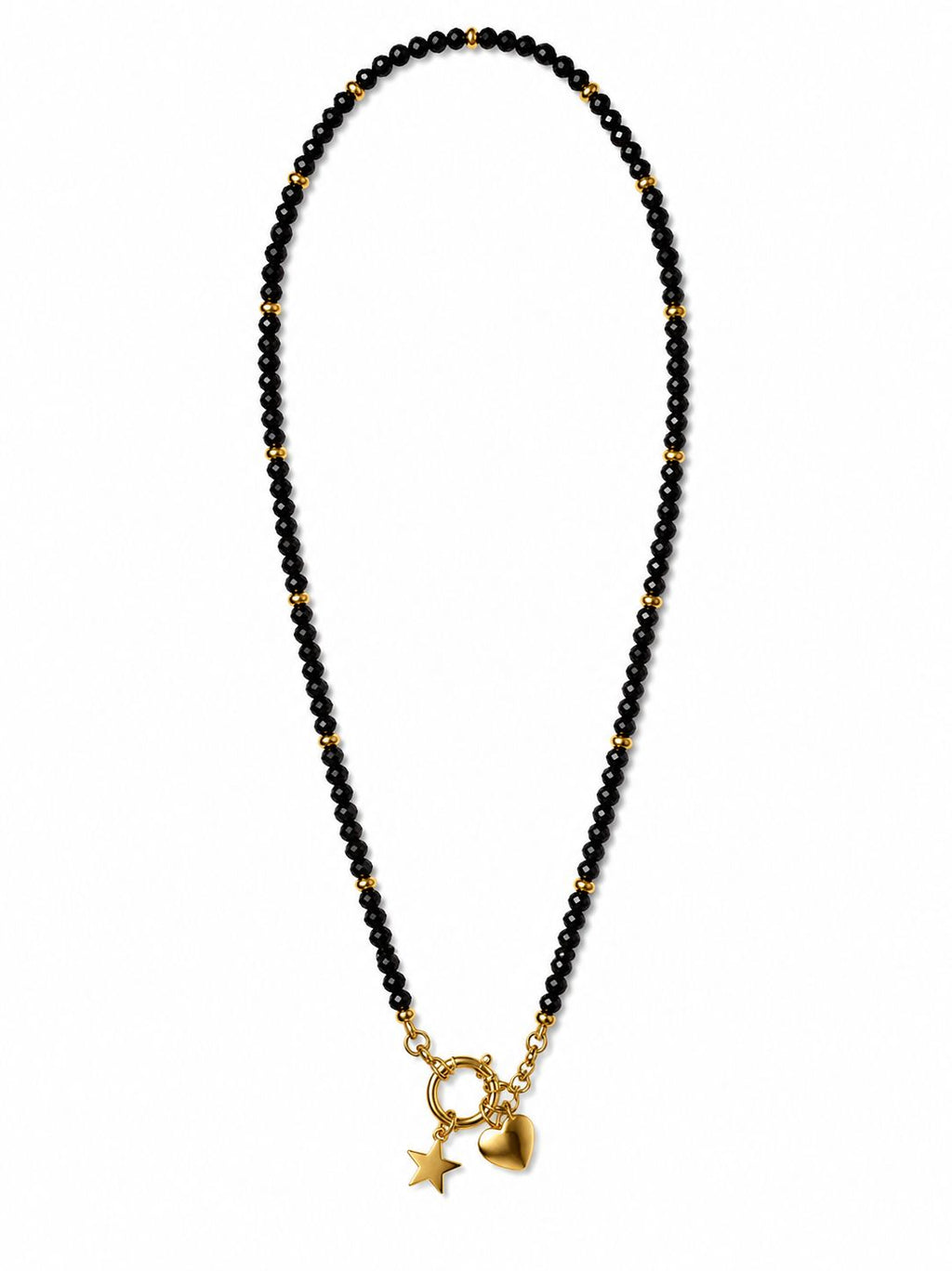 Collana Stella Cuore in acciaio