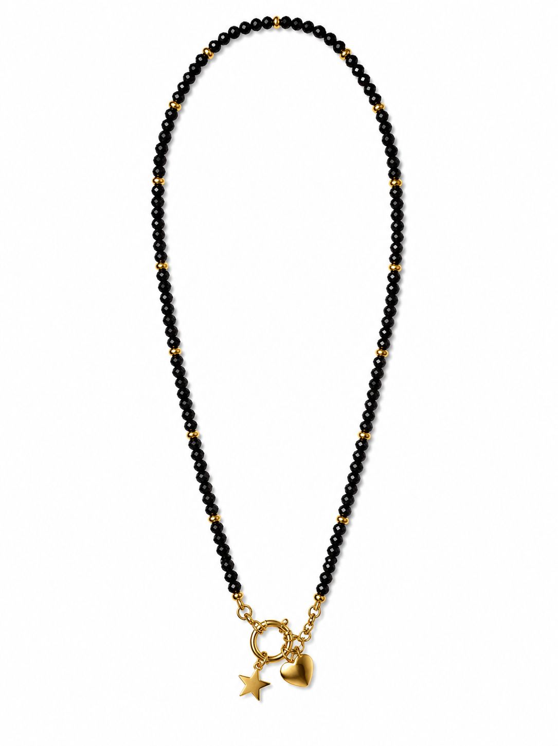 Collana Stella Cuore in acciaio