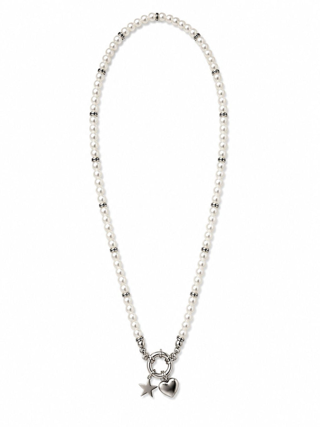 Collana Stella Cuore in acciaio