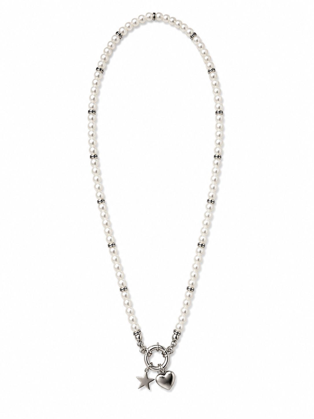 Collana Stella Cuore in acciaio