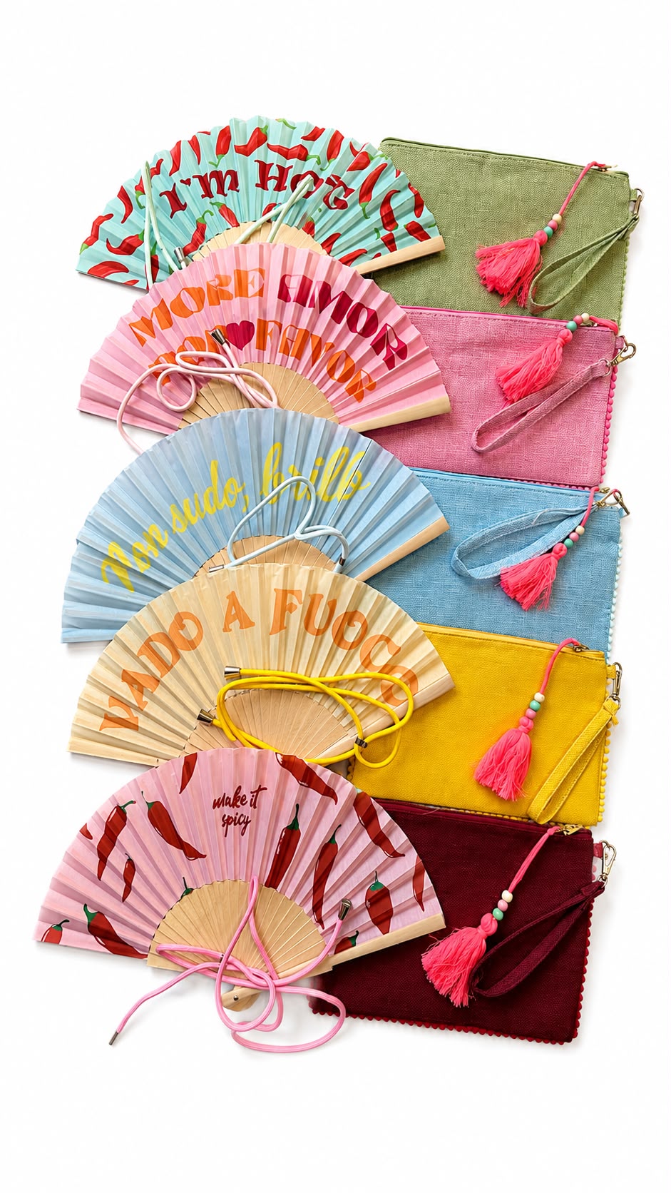 Combo Pochette-Ventaglio con tracolla
