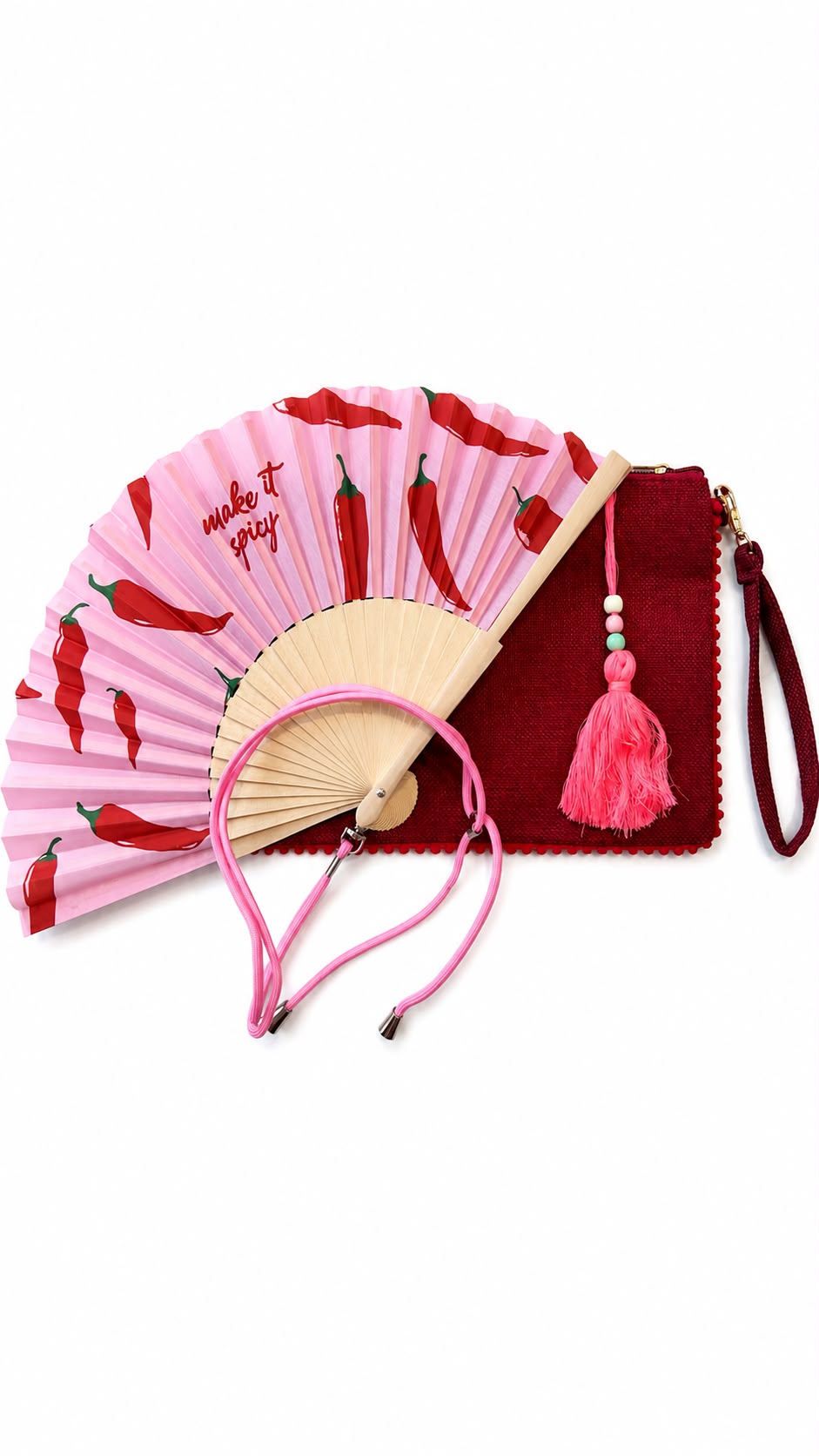 Combo Pochette-Ventaglio con tracolla