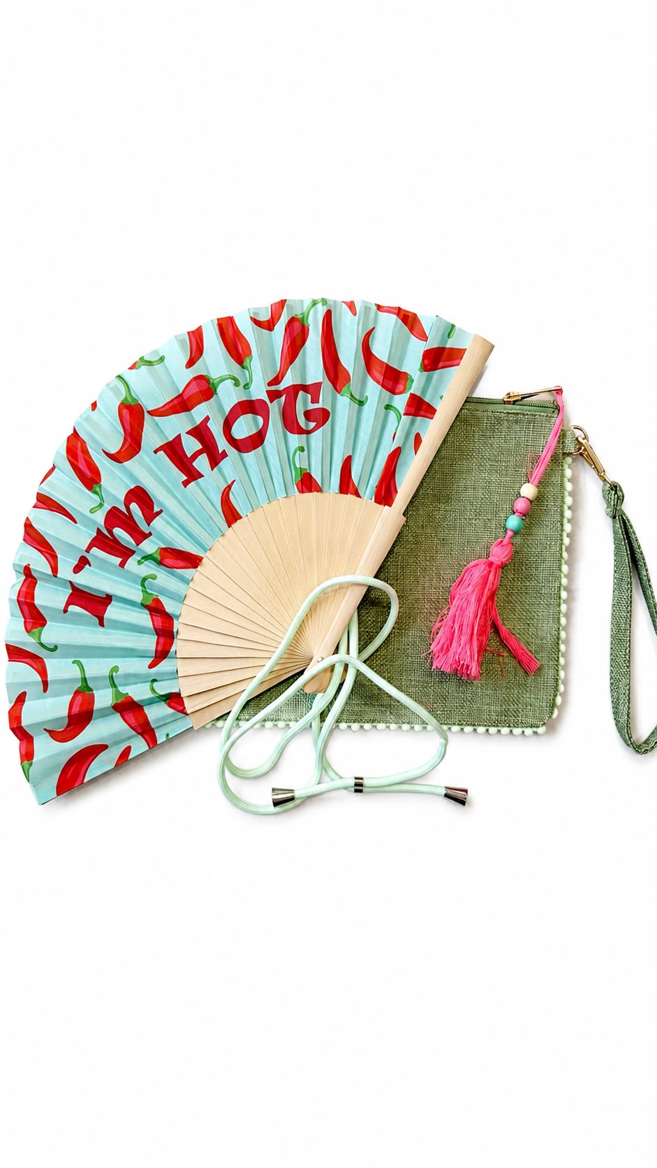 Combo Pochette-Ventaglio con tracolla