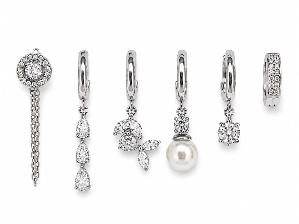 Set Orecchini Luce Perla in acciaio