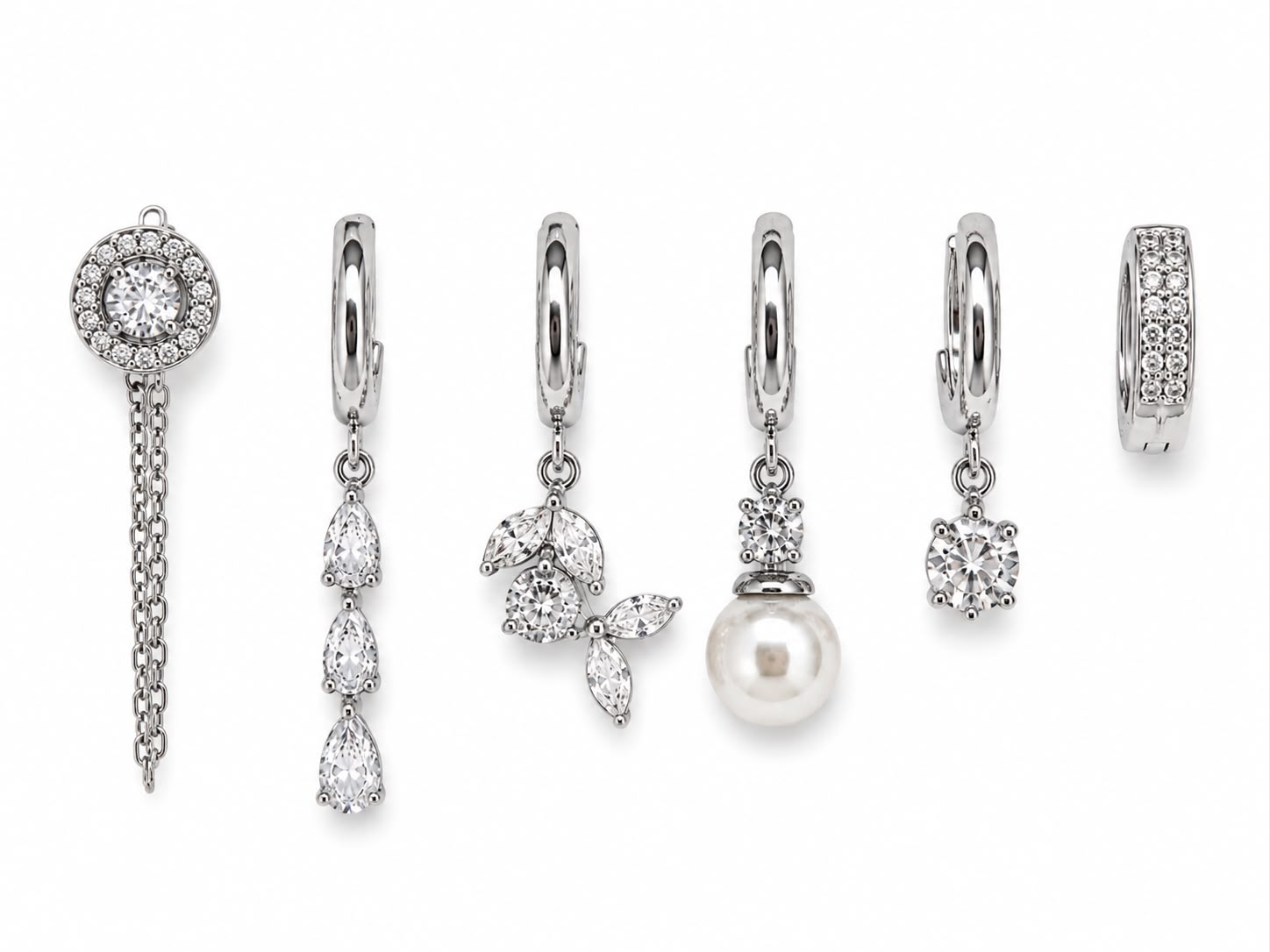 Set Orecchini Luce Perla in acciaio