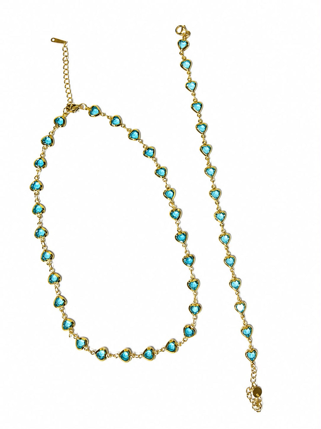 Combo Collana e Cavigliera Cuoricini