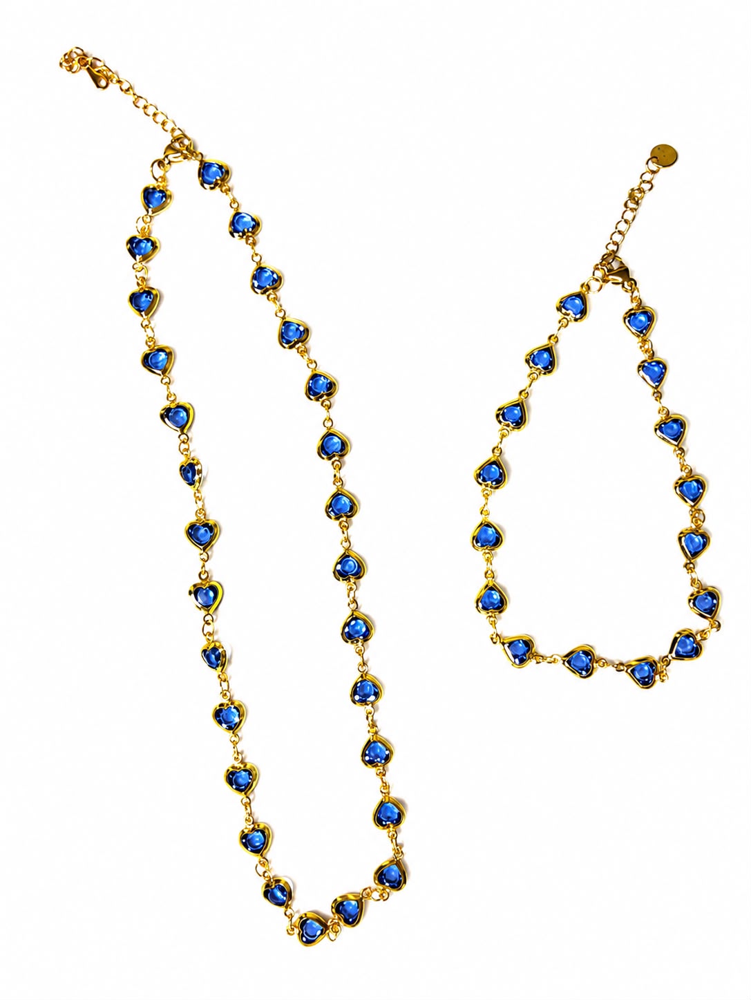 Combo Collana e Cavigliera Cuoricini