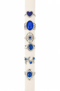 Anello Lapis Silver set di 6 anelli in acciaio inossidabile