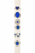 Anello Lapis Silver set di 6 anelli in acciaio inossidabile