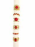 Anello Prestige Gold set di 6 anelli in acciaio