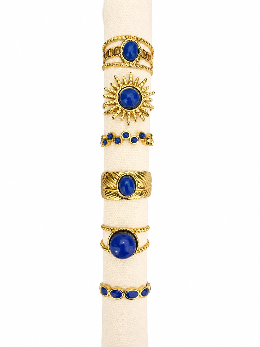 Anello Prestige Gold set di 6 anelli in acciaio