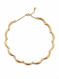 Collana Girocollo Aria in acciaio e zirconi semirigido