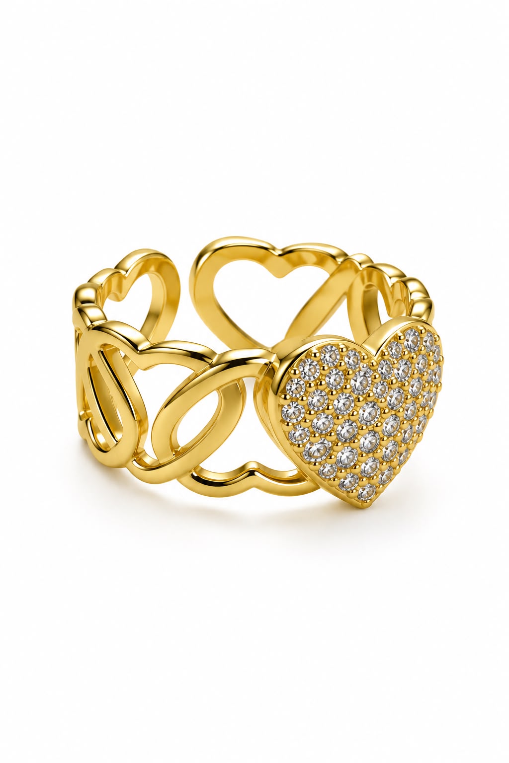 Anello Infinity Love in acciaio e zirconi