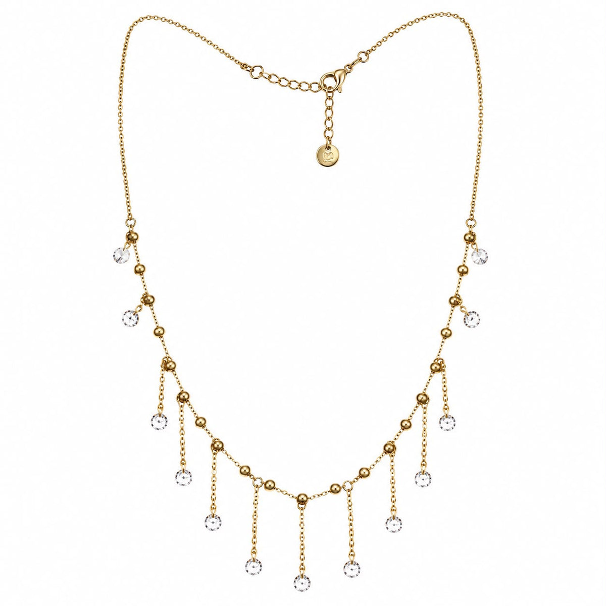 Collana Cristallina Bis in acciaio 316L