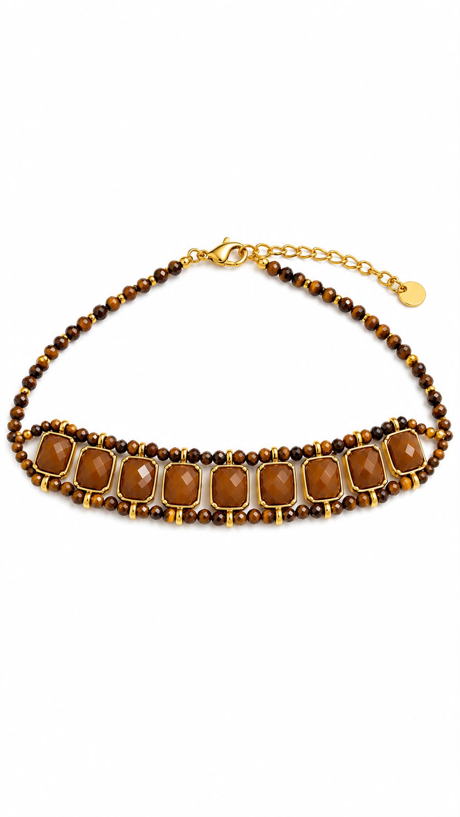 Collana Choker Clarissa in acciaio 316L e pietre