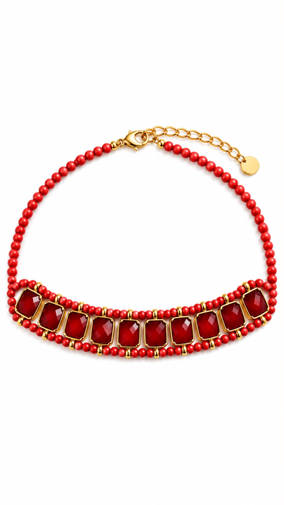 Collana Choker Clarissa in acciaio 316L e pietre