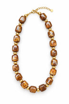 Collana Malika in resina e acciaio