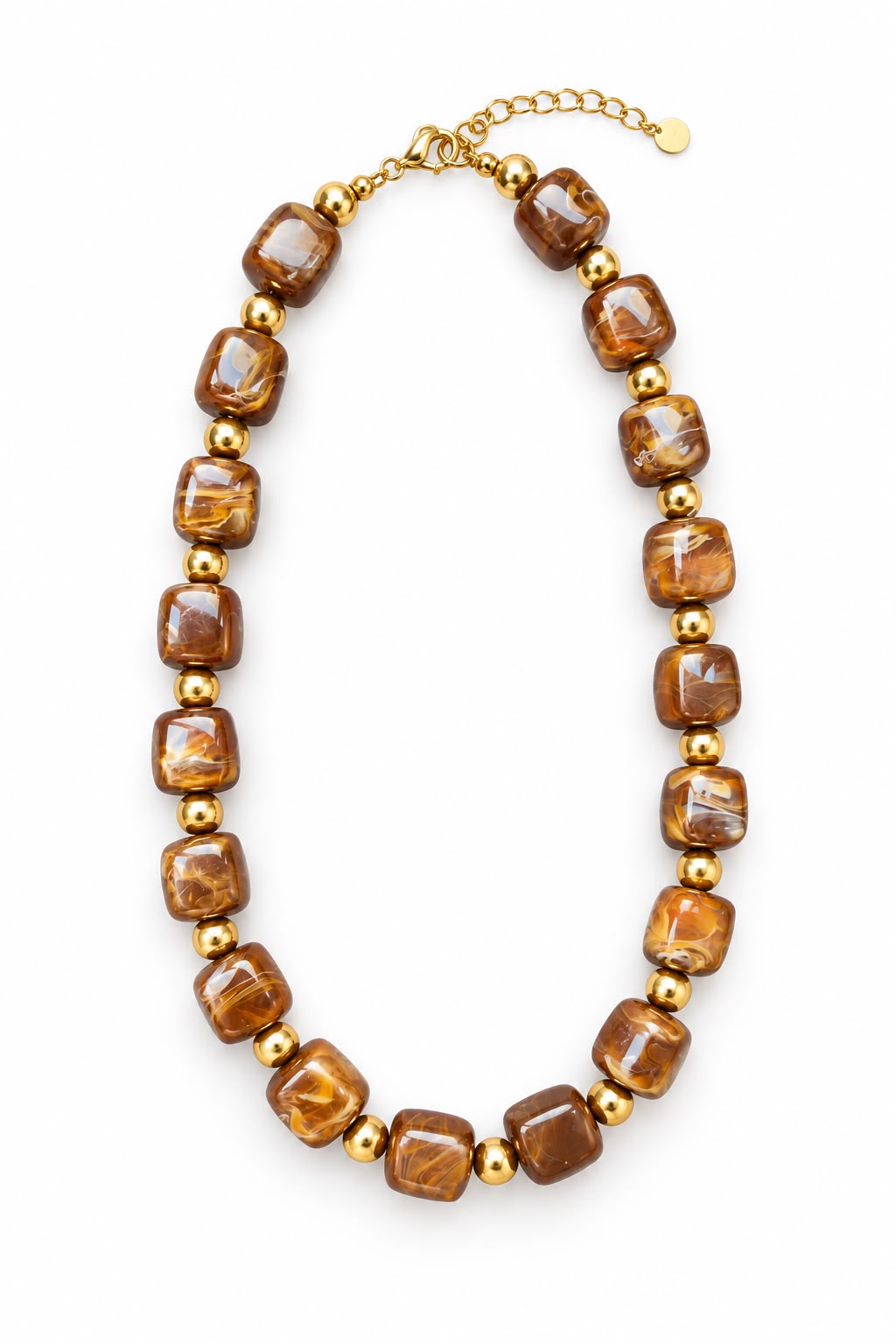Collana Malika in resina e acciaio