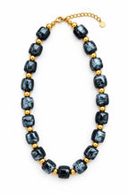 Collana Malika in resina e acciaio