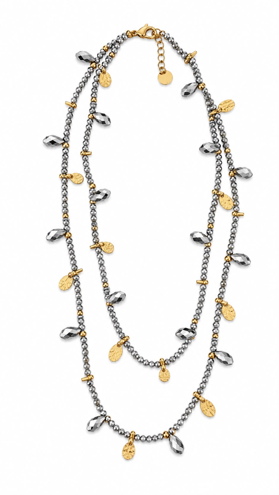 Collana Cristalli Goccia Double