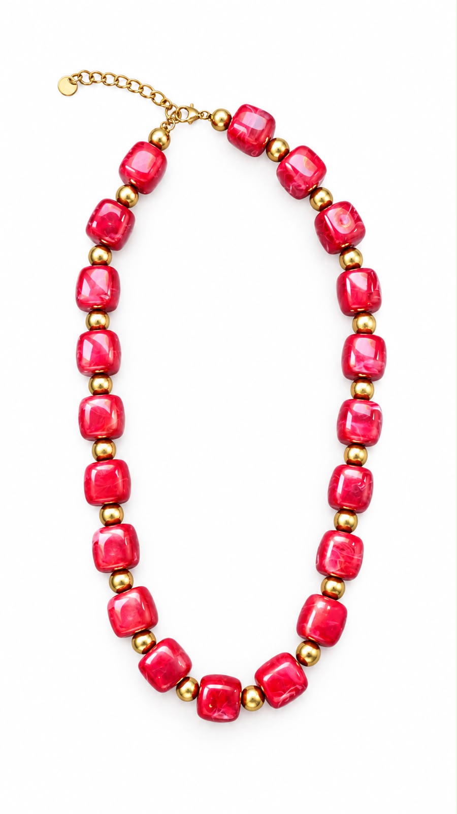 Collana Malika in resina e acciaio